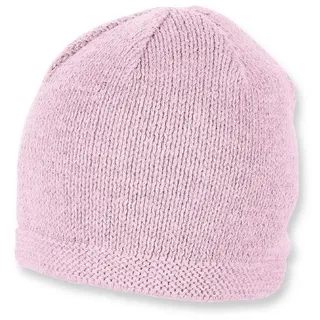 Sterntaler® Strickmütze OCS Strickmütze (1-St., Wintermütze gefütterte und ideal für kalte Tage) Strick Beanie Kinder aus weicher Baumwolle unifarben rosa 45 cm
