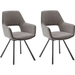 Esszimmerstuhl MCA FURNITURE "Bayonne", braun (cappuccino, schlamm, anthrazit lackiert), B:58cm H:90cm T:60cm, Polyester, Stühle
