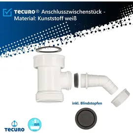 tecuro Anschlusszwischenstück Höhenausgleich Geruchsverschluss Weiß