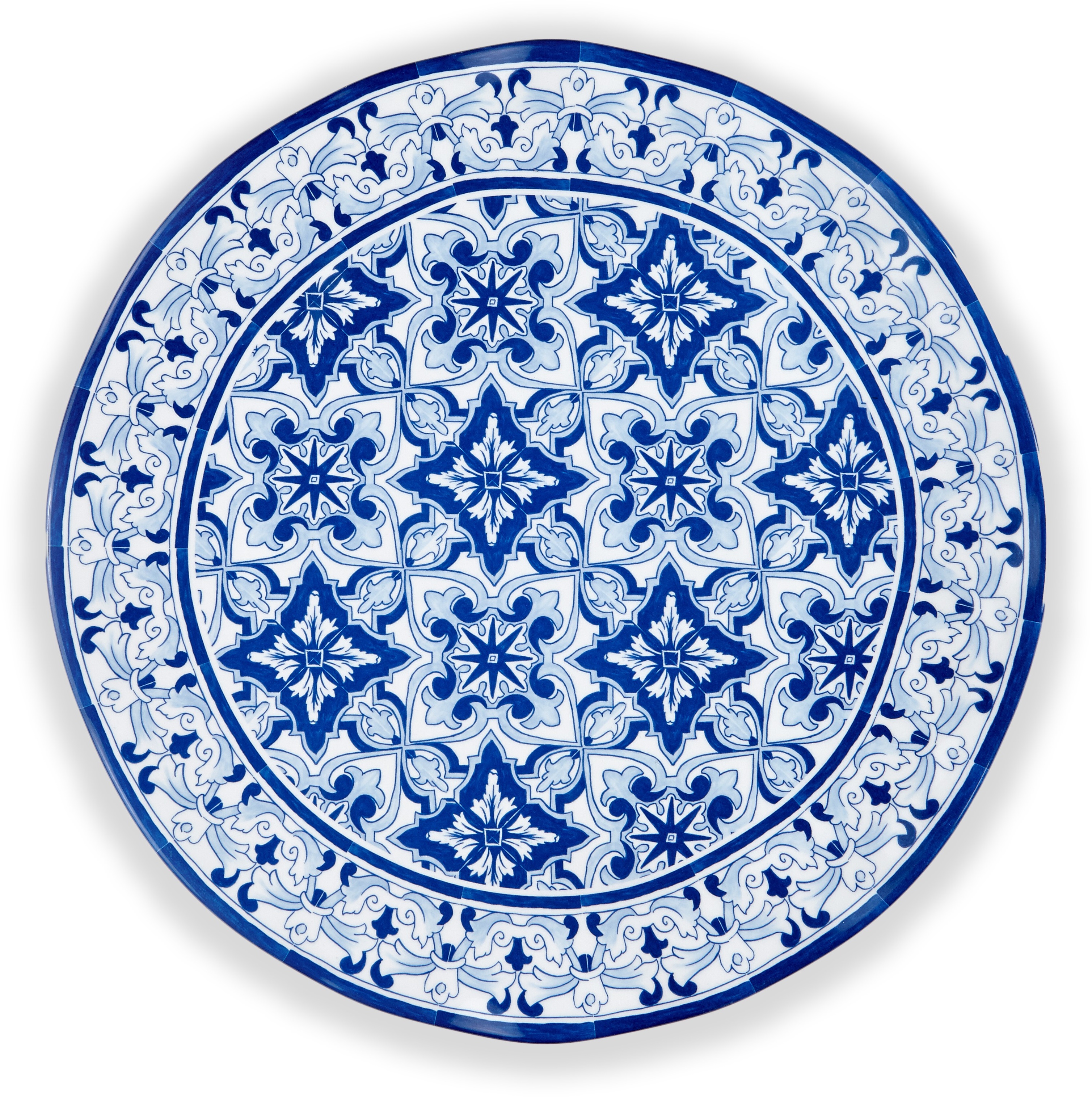 QSQUARED Talavera Blau Platte 40 cm