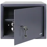 HMF 49203-11 Safe Tresor mit Schlüssel, Möbeltresor 38 x 30 x 30 cm Anthrazit
