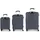 GABOL Journey Koffer-Set 3-tlg. grau/dunkelgrau