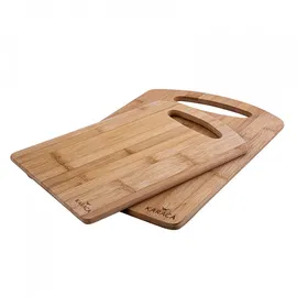 KARACA Stark Tranchierbrett Bambus 2-tlg. 28 x 20 x 0,9 cm