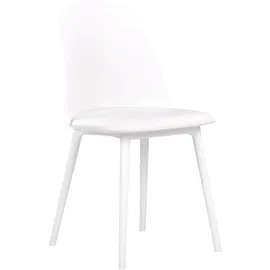 Beliani Esszimmerstuhl FOMBY Kunstleder weiß 2er Set