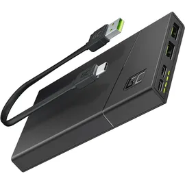 Green Cell GC PowerPlay10S Powerbank 10000 mAh Quick Charge 3.0, USB PD LiPo Schwarz