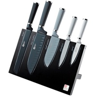 Richardson Sheffield Messerblock SEASONS (5tlg), schwarzes, magnetisches Messerbrett inklusive 5 Messer