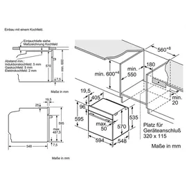 Bosch Einbaubackofen + Glaskeramikkochfeld autark 60 cm Teleskopauszug