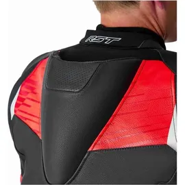 RST Tractech Evo D3O Perforierte Lederjacke Neon Red/Schwarz/Weiß L