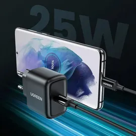 UGREEN USB-C Charger 25W + USB-C Cable 2m Black