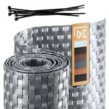 Kadax Sichtschutz 100 x 100 cm Hellgrau Kunststoff