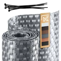 Kadax Sichtschutz 100 x 100 cm Hellgrau Kunststoff