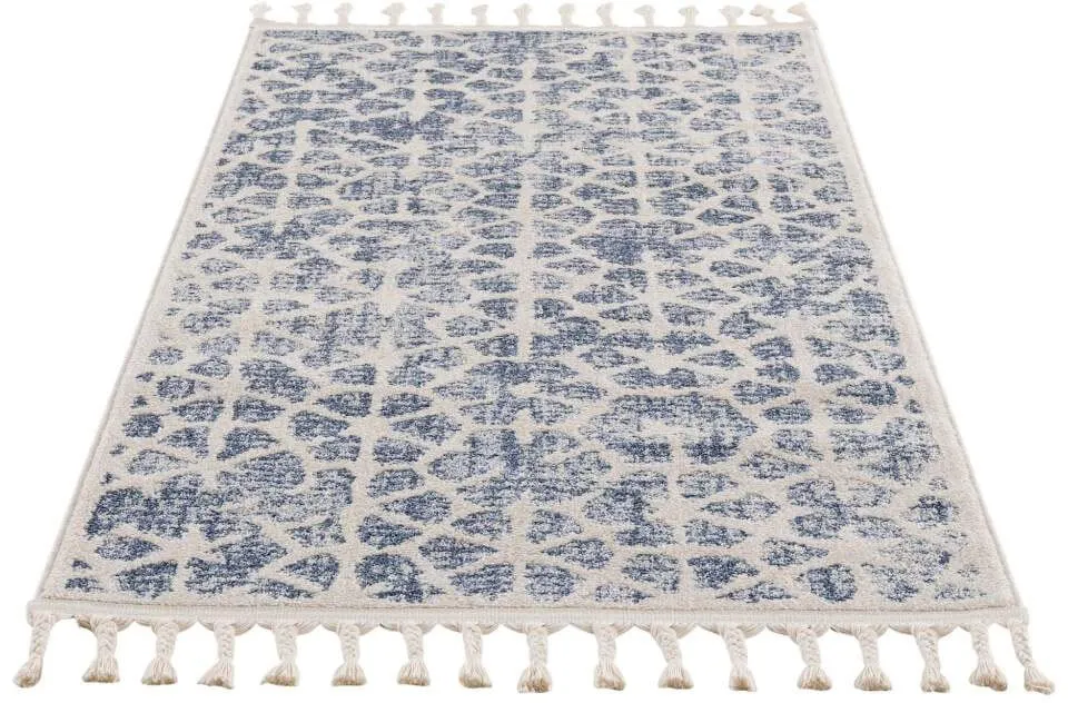 Carpet City Läufer »Art 1271«, rechteckig, 7 mm Höhe, Kurzflor, mit Kettfäden, Skandi-Muster, ideal für Flur & Diele Carpet City blau B: 80 cm   1 St.