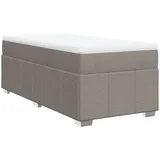 vidaXL Boxspringbett mit Matratze Taupe 100x200 cm Stoff