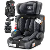 KIDIZ Autokindersitz, Kinderautositz 1-12 Jahre, Mitwachsend, Gruppe 1+2+3, 9-36 kg Autositz schwarz