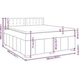 vidaXL Boxspringbett 180 x 200 cm Schwarz