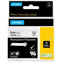 Dymo Rhino Industrie Permanente Polyesteretiketten | 6 mm x