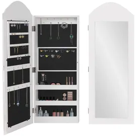 ML-Design Schmuckschrank mit Spiegel 95x35x9 cm Weiß,