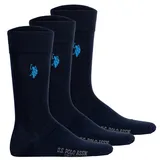 U.S. Polo Assn. Business-Socken 3er Pack Blau 43-46