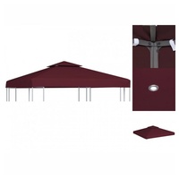 vidaXL Pavillon-Dachplane mit Kaminabzug 310 g/m2 3x3 m Weinrot