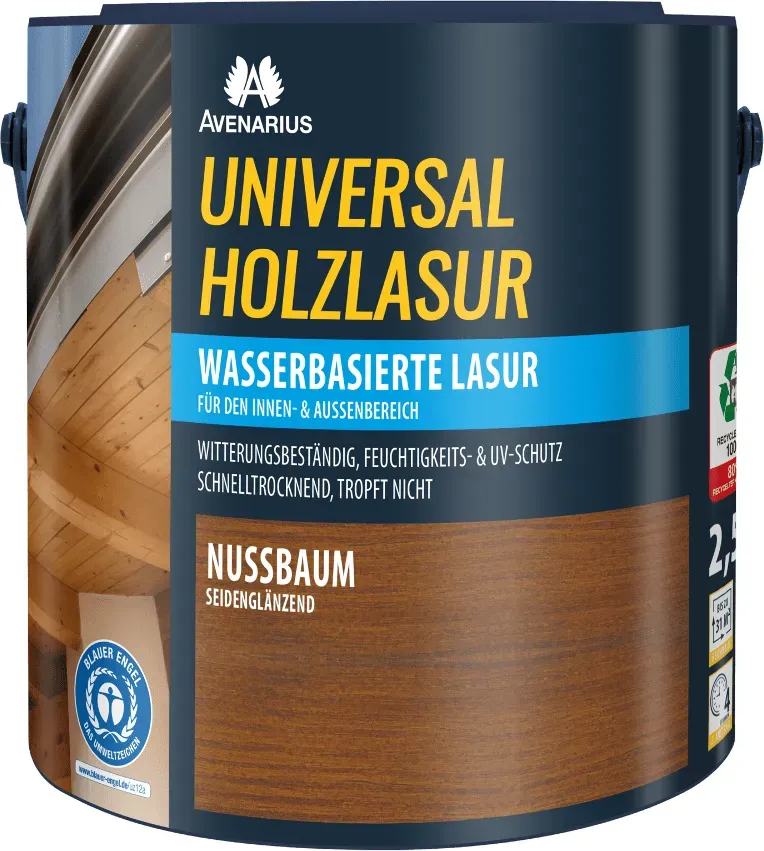 AVENARIUS Universal Holzlasur - nussbaum - 2,5ltr