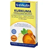 Zirkulin Kurkuma Verdauungs-Balance 15 Kapseln à 13 g - Natürliche Unterstützung für eine ausgewogene Verdauung – Nahrungsergänzungsmittel mit Kurkuma, Minzöl & Ingwer