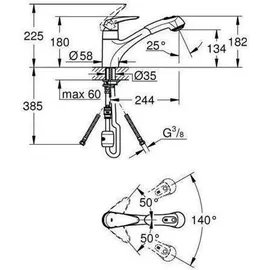 Grohe Eurodisc chrom 32257001