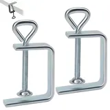 C Zwingen Schraubklemme, 2 Stück C Klemme Edelstahl, Heberinge C Klemme, C Zwinge für Holzarbeiten, Justierbare Breite Workbench Clamp, Silber Schraubzwingen Klein, für Holzarbeiten Klemmen