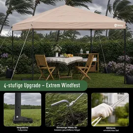 Sekey Faltpavillon 3 x 3 m inkl. 4 Sandsäcke Khaki