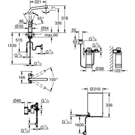 Grohe Red Duo Armatur und Boiler Größe M (30327AL1)