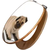 banjado Design WC Sitz Bambus Absenkautomatik 45,8x37,5cm / Toilettendeckel mit Absenkautomatik Holz/hochwertiger Bambus Klodeckel/WC-Sitz für gängigen Toiletten/Motiv Mops