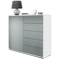 Vladon Kommode, Graphit, Holzwerkstoff, 79x74x36 cm, Wohnzimmer, Kommoden &