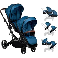 BabyGO Twinner blue melange