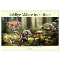 Calvendo Goldige Mäuse im Grünen (Wandkalender 2026 DIN A4