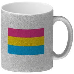speecheese Tasse Pansexual Flagge Gleichberechtigung Glitzer-Kaffeebecher