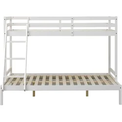CLP Hochbett Lilly weiß/90x200 cm / 140x200 cm