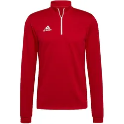 adidas Entrada 22 Halfzip Herren Trainings-Pullover nachhaltiges Sport-Shirt mit AEROREADY Technologie H57556 Rot - S
