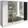A&J MöbelLand Schiebetürenschrank VIDA 200 x 215 x 59,5 cm Schwarz/Weiß
