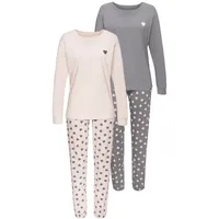 VIVANCE DREAMS Damen Pyjama taupe + rosa Gr.32/34