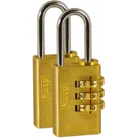Kasp K11020D2 Vorhängeschloss Goldgelb Zahlenschloss