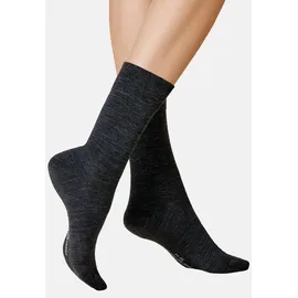 Kunert Soft Wool Cotton Socken Damen 1-Paar grau 39-42
