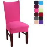 Chickwin Chickw1 Stuhlhussen 2/4/6/10 Stück Einfarbig, Modern Elastischer Stuhlbezug Abnehmbare Waschbar Für Hochzeit, Hotel, Bankett, Partys Deko Universal Grau Stuhlhussen (2 Stück,Pink)