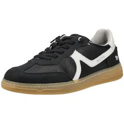 Sneaker MUSTANG SHOES "Mustang Shoes Sneaker Lederimitat", Herren, Gr. 43, schwarz, Lederimitat, casual, Schuhe