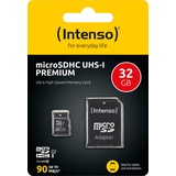 Intenso microSDHC Class 10 UHS-I + SD-Adapter 32 GB