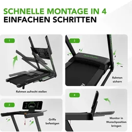 Tunturi Laufband - Walking Pad - Klappbar - Cardio Fit T50 schwarz