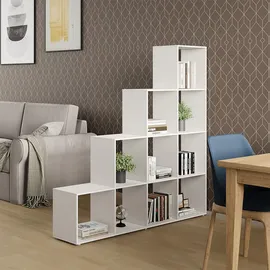 Vicco Treppenregal Aramis Weiß, 138 x 143 cm, 10 Fächer