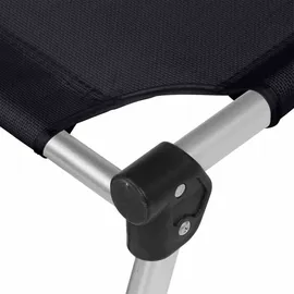 Siena Garden Dreibeinliege XXL 209 x 69,5 x 86 cm schwarz klappbar