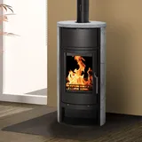 Kaminofen wasserführend Schmitzker Faro H2O Holzofen Speckstein Kamin Ofen 8 kW