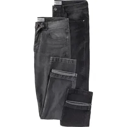 HENSON&HENSON Stretch-Jeans (Set, 2er-Pack) 12 oz Denim (mitteldick) schwarz