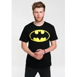 LOGOSHIRT T-Shirt "Batman - Logo", Herren, Gr. 4XL, schwarz (schwarz, gelb), 100% Baumwolle, bedruckt, normal, Rundhals, Shirts T-Shirt, mit coolem Logo