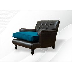JVmoebel Chesterfield-Sessel, Chesterfield Sessel 1 Sitzer Design schwarz